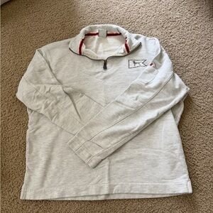 The Black Dog Cream Pullover with Red Trim